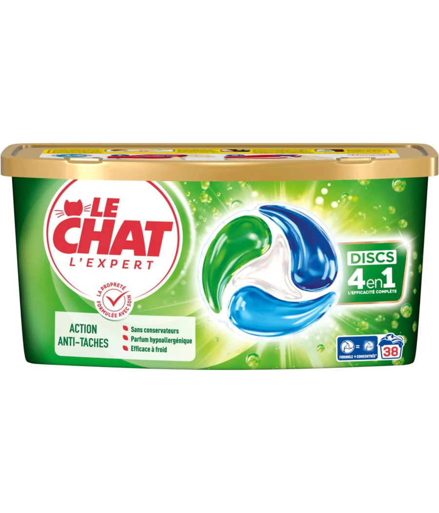 LESSIVE DISCS L'EXPERT LE CHAT 38 CAPSULES