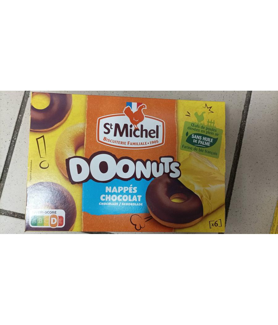 GÂTEAUX DOONUTS NAPPÉS CHOCOLAT AU LAIT ST MICHEL 180G