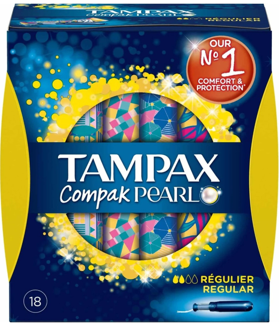 TAMPONS AVEC APPLICATEUR REGULIER PEARL COMPAK TAMPAX X18