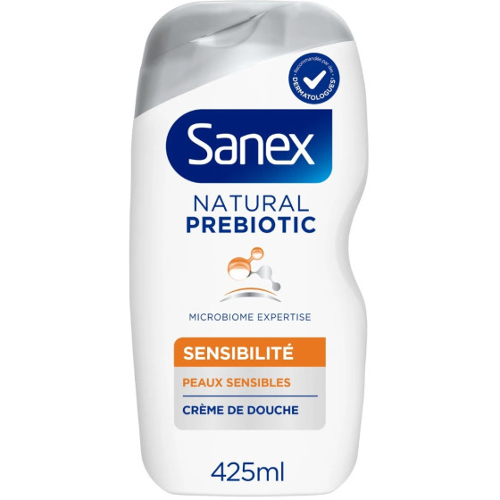 CRÈME DE DOUCHE PEAUX SENSIBLES NATURAL PREBIOTIC SANEX 425ML