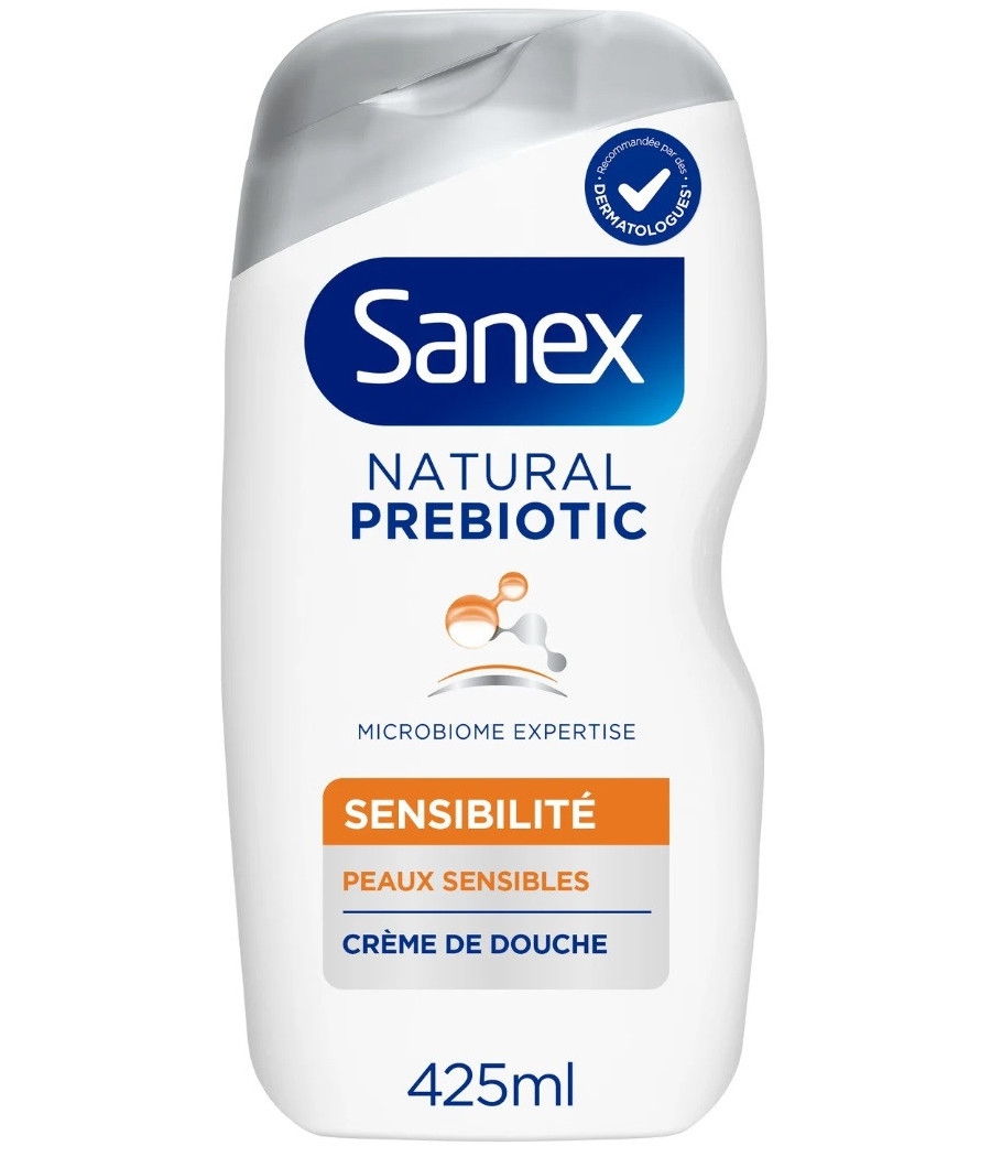 CRÈME DE DOUCHE PEAUX SENSIBLES NATURAL PREBIOTIC SANEX 425ML