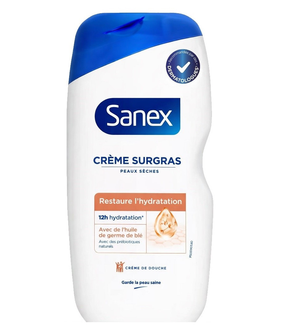 CRÈME DE DOUCHE SURGRAS PEAUX SÈCHES SANEX 400ML