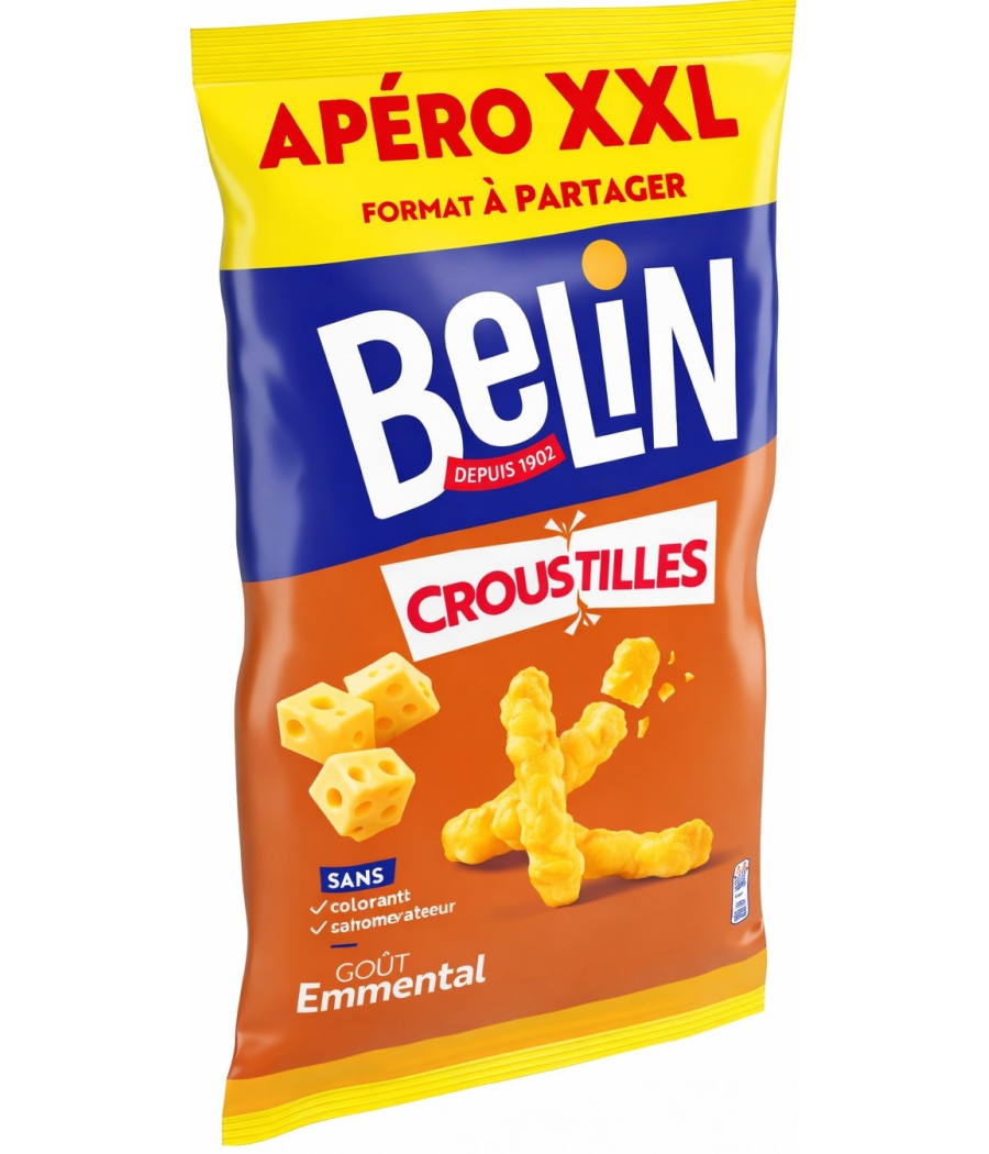 BISCUITS APERITIFS SAVEUR EMMENTAL CROUSTILLES BELIN 260G