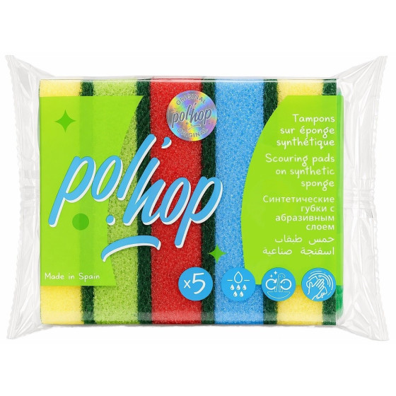 LOTS DE 5 ÉPONGE SYNTHÉTIQUE SUR TAMPONS