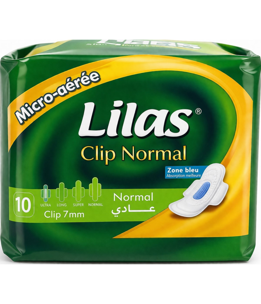 SERVIETTES HYGIENIQUES NORMAL LILAS X10