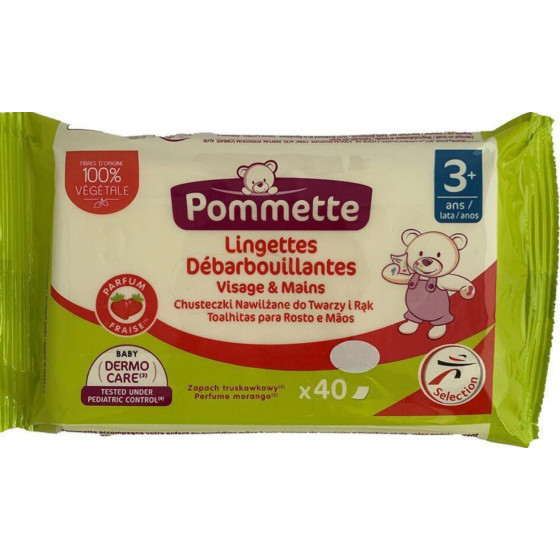 LINGETTE DEBARBOUILLANTES VISAGE ET MAINS POMMETTE X40