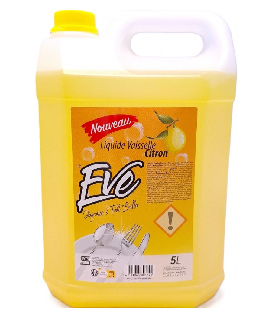 LIQUIDE VAISSELLE CITRON EVE 5L