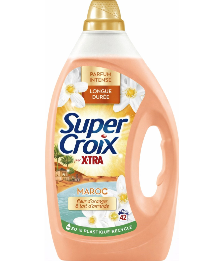 LESSIVE LIQUIDE MAROC FLEURE D'ORANGER LAIT D'AMANDE SUPER CROIX X.TRA 1.890L