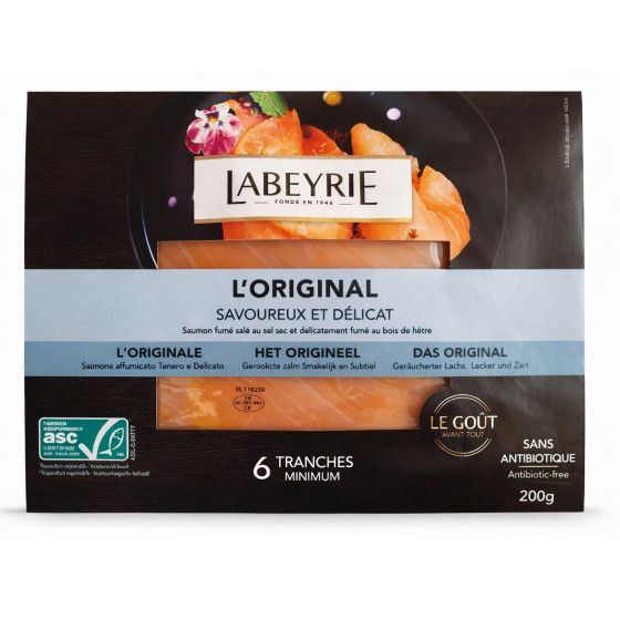 SAUMON FUME SALE AU BOIS DE HETRE LABEYRIE 200G