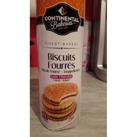 BISCUITS FOURRES GOUT CHOCOLAT CONTINENTAL BAKERIES 300G