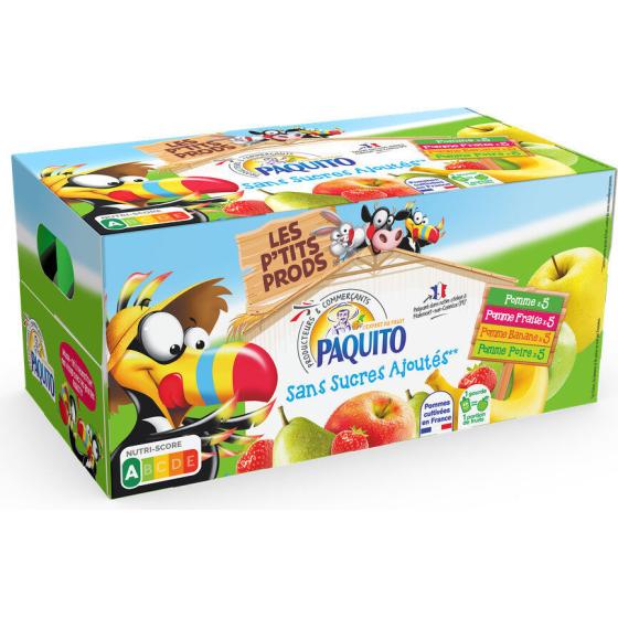 COMPOTES DE FRUITS EN GOURDE PAQUITO 20X90G 1800G
