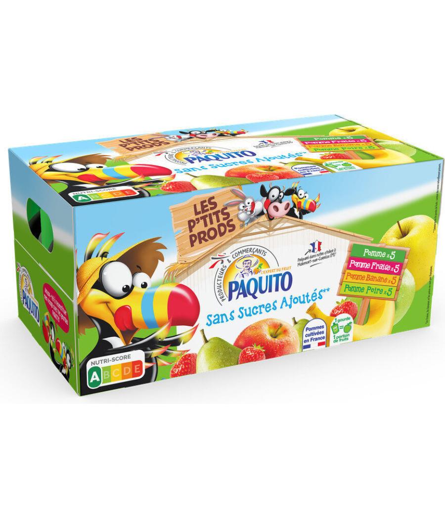 COMPOTES DE FRUITS EN GOURDE PAQUITO 20X90G 1800G