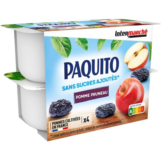 COMPOTES PAQUITO POMMES PRUNEAUX 4 X 100G