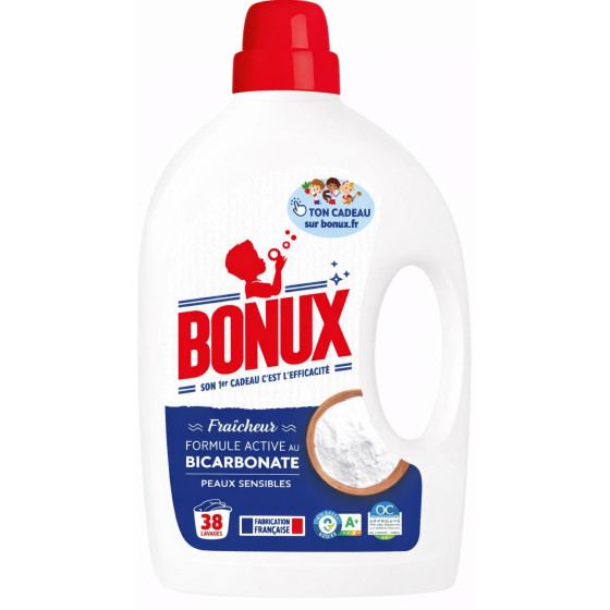 LESSIVE LIQUIDE FRAICHEUR AU BICARBONATE BONUX 1,9L