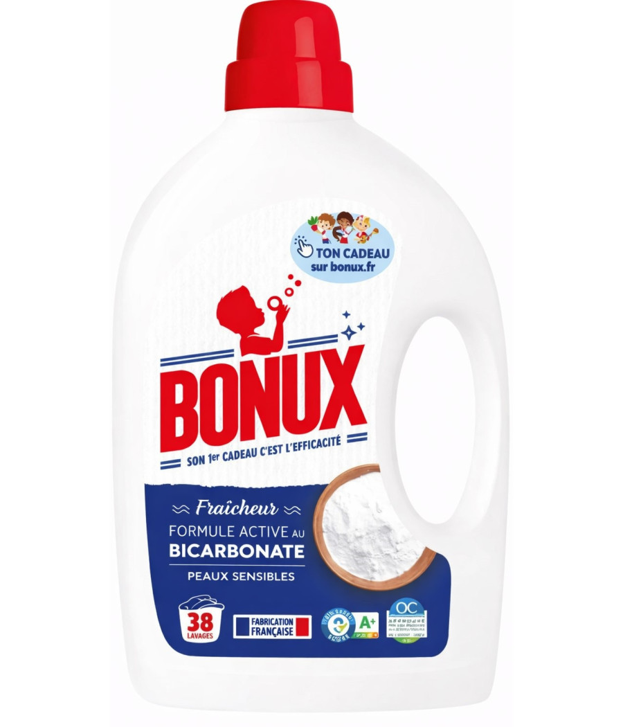 LESSIVE LIQUIDE FRAICHEUR AU BICARBONATE BONUX 1,9L