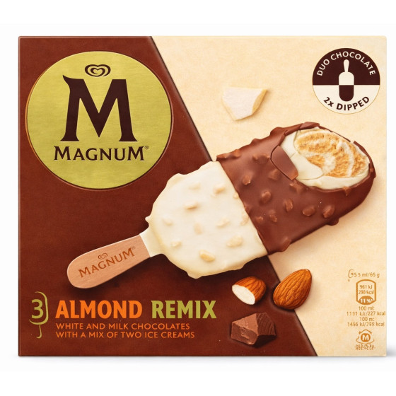 GLACE BATONNET AMANDES REMIX MAGNUM 198G