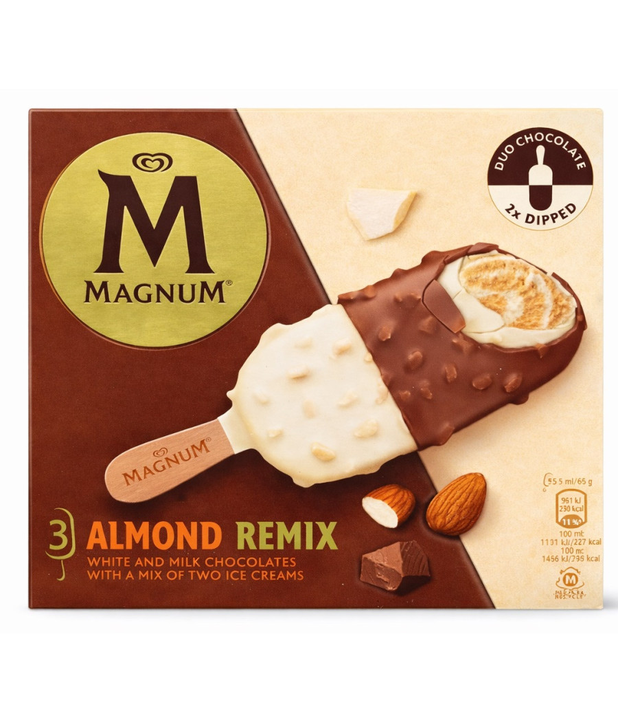 GLACE BATONNET AMANDES REMIX MAGNUM 198G