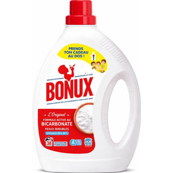LESSIVE LIQUIDE L’ORIGINAL AU BICARBONATE BONUX 1,9L