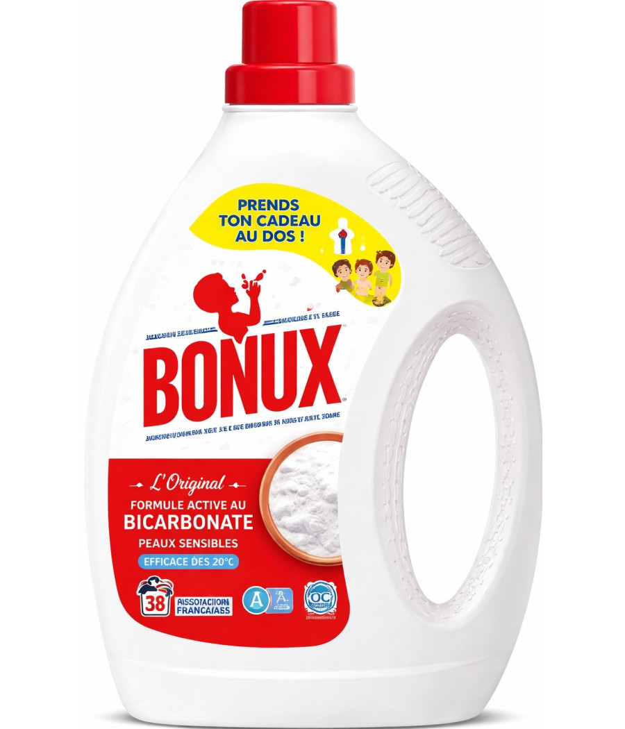 LESSIVE LIQUIDE L’ORIGINAL AU BICARBONATE BONUX 1,9L