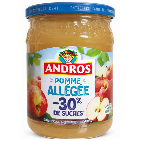 COMPOTE DE POMME ALLEGEE ANDROS 730G