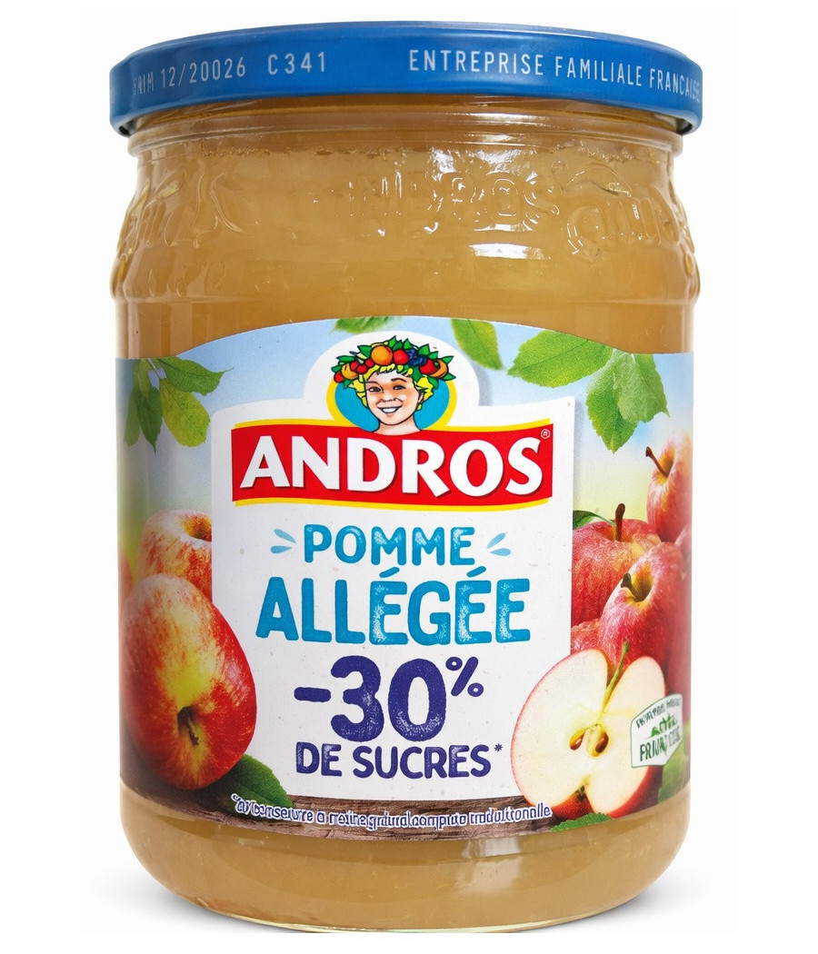 COMPOTE DE POMME ALLEGEE ANDROS 730G