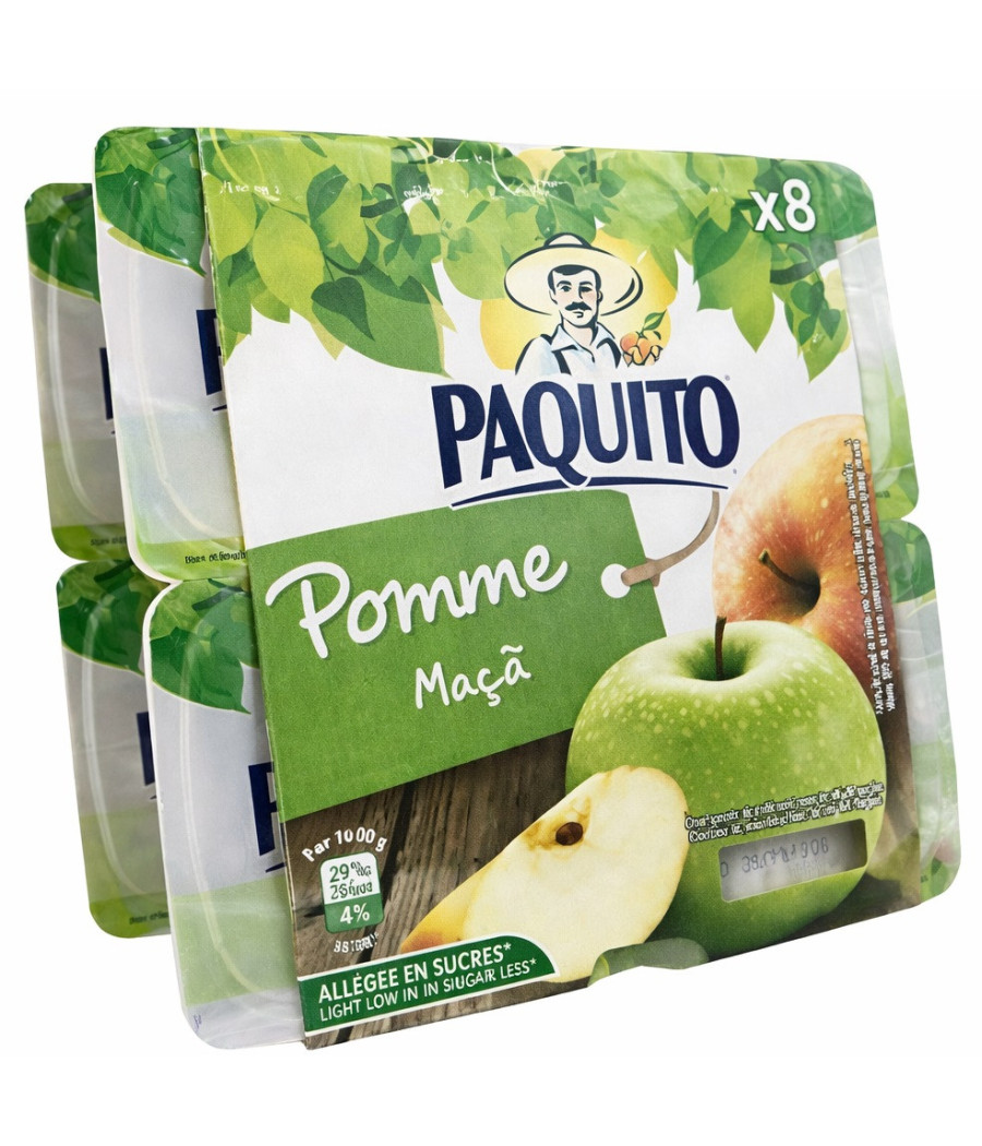 COMPOTE DE POMMES ALLEGEE EN SUCRES PAQUITO 8X100G 800G