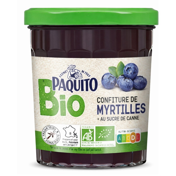 CONFITURE PAQUITO BIO MYRTILLES 360G