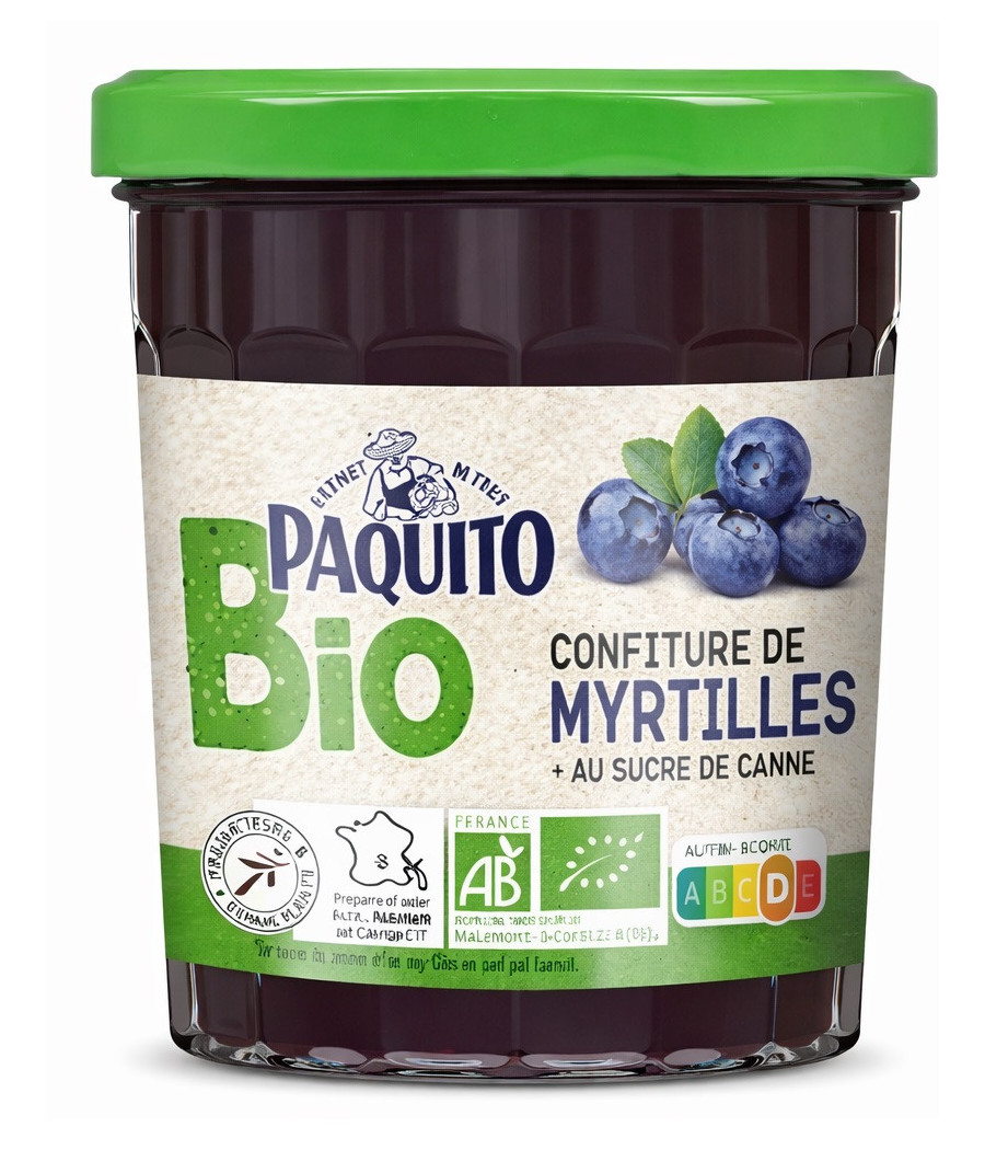 CONFITURE PAQUITO BIO MYRTILLES 360G