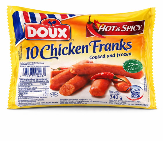 SAUCISSES DOUX HOT & SPICY 340G