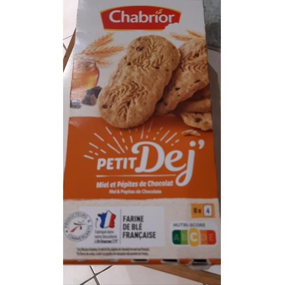 BISCUITS PETIT DEJ MIEL & PEPITES DE CHOCOLAT 400 G