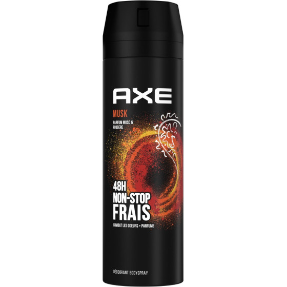 DÉODORANT SPRAY AXE MUSK FRAICHEUR 48H 200ML