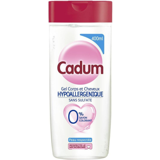 GEL DOUCHE CORPS ET CHEVEUX HYPOALLERGENIQUE CADUM 400ML