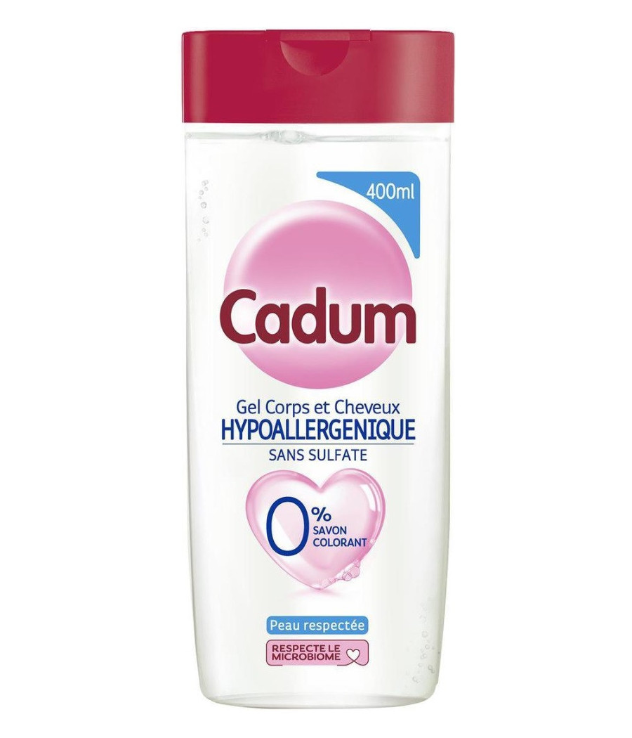 GEL DOUCHE CORPS ET CHEVEUX HYPOALLERGENIQUE CADUM 400ML
