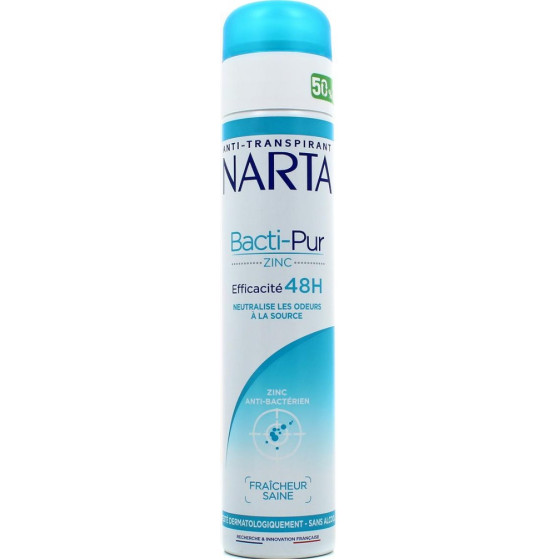 DEODORANT SPRAY ANTI-TRANSPIRANT BACTI-PUR NARTA 200ML