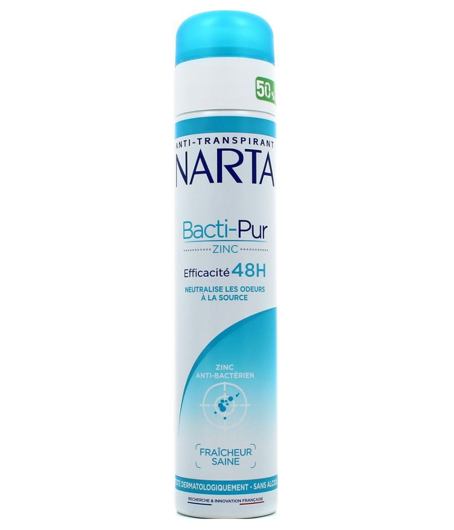 DEODORANT SPRAY ANTI-TRANSPIRANT BACTI-PUR NARTA 200ML