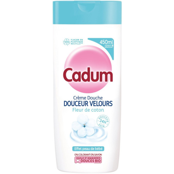 GEL DOUCHE CADUM VELOURS FLEUR DE COTON 450ML