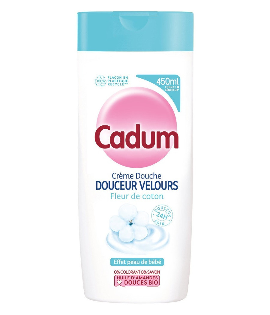 GEL DOUCHE CADUM VELOURS FLEUR DE COTON 450ML