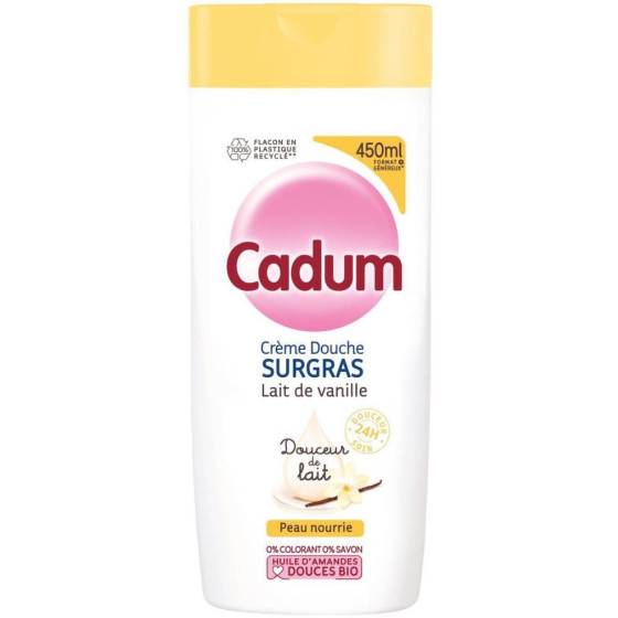 CREME DOUCHE SURGRAS LAIT DE VANILLE CADUM 450ML