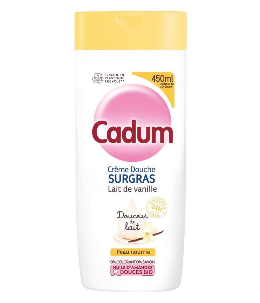 CREME DOUCHE SURGRAS LAIT DE VANILLE CADUM 450ML