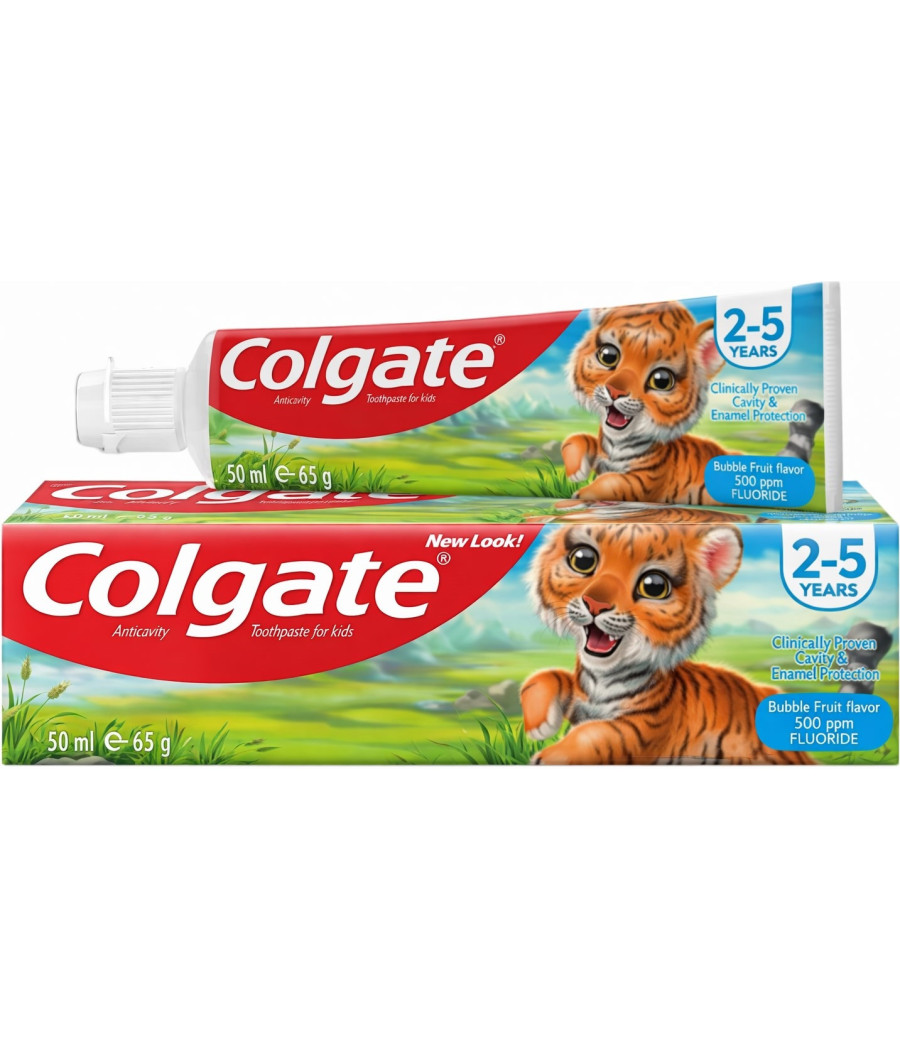 DENTIFRICE BUBBLE FRUIT ENFANT JUNIOR 2-5 ANS COLGATE 50ML