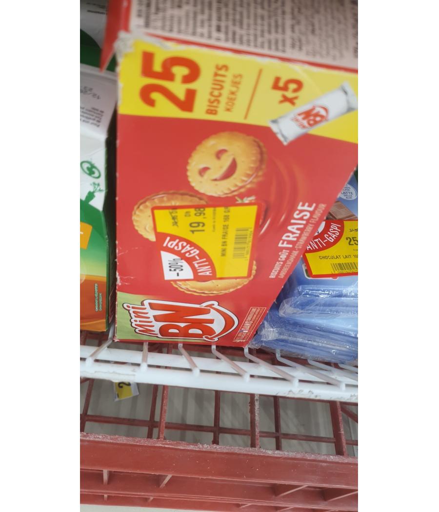 MINI BN FOURRES A LA FRAISE 175G