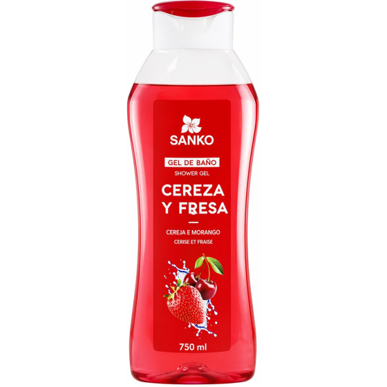 GEL DE BAIN ET DOUCHE SANKO CERISE ET FRAISE 750ML