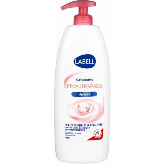 GEL DOUCHE LABELL HYPOALLERGÉNIQUE PEAUX SENSIBLE ET RÉACTIVES 750ML