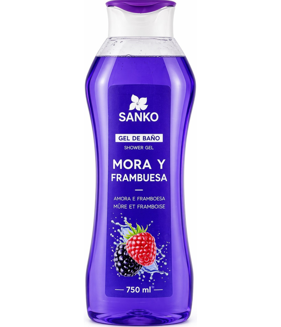GEL DE BAIN MÛRE ET FRAMBOISE SANKO 750ML