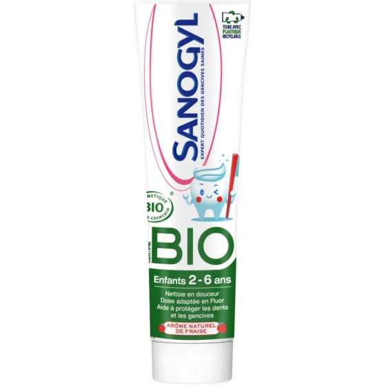 DENTIFRICE KIDS BIO AROME FRAISE SANOGYL 50ML