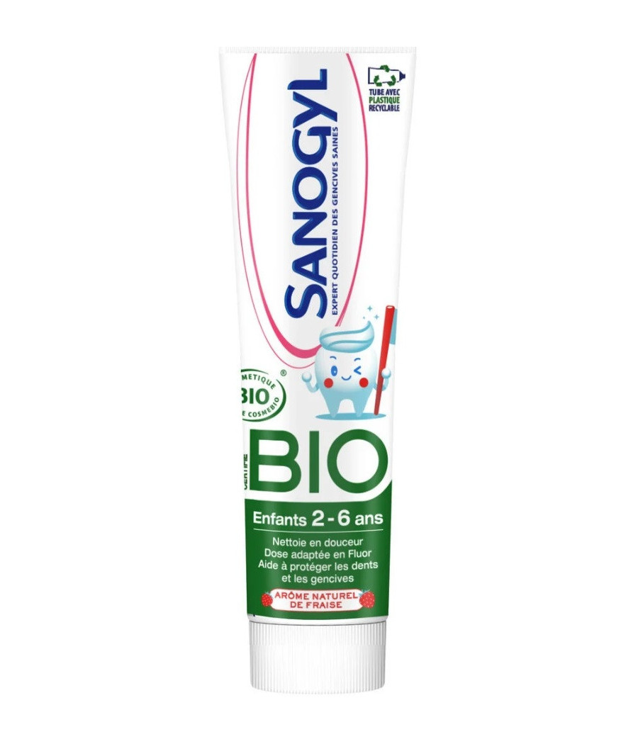 DENTIFRICE KIDS BIO AROME FRAISE SANOGYL 50ML