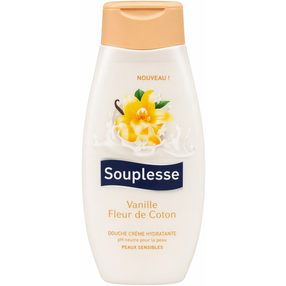 GEL DOUCHE SOUPLESSE VANILLE FLEUR DE COTON 350ML