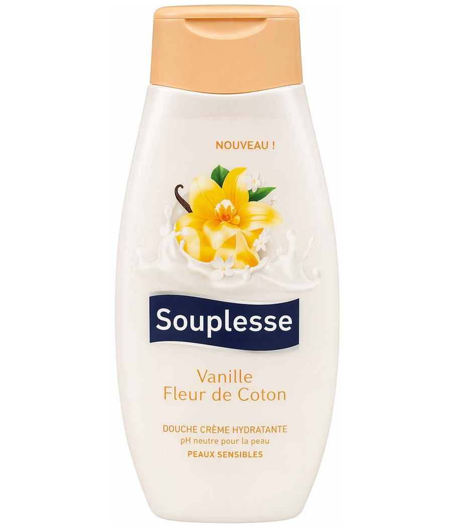 GEL DOUCHE SOUPLESSE VANILLE FLEUR DE COTON 350ML
