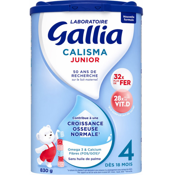 LAIT EN POUDRE BÉBÉ GALLIA CALISMA JUNIOR 4ÈME AGE 830G