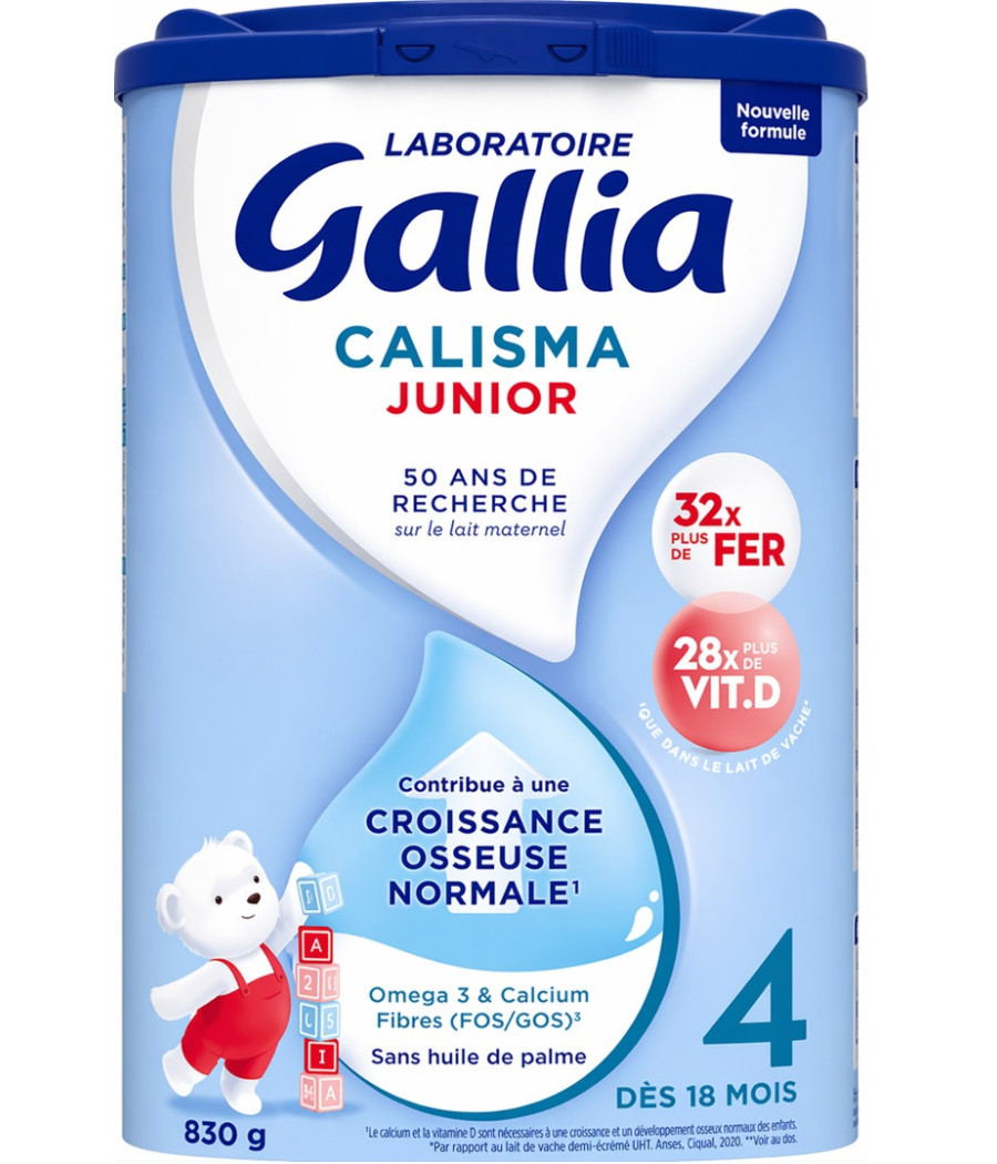 LAIT EN POUDRE BÉBÉ GALLIA CALISMA JUNIOR 4ÈME AGE 830G